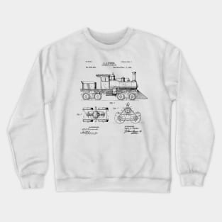 Locomotive engine 1891 Patent Locomotive Blueprint locomotive engine Patent Crewneck Sweatshirt